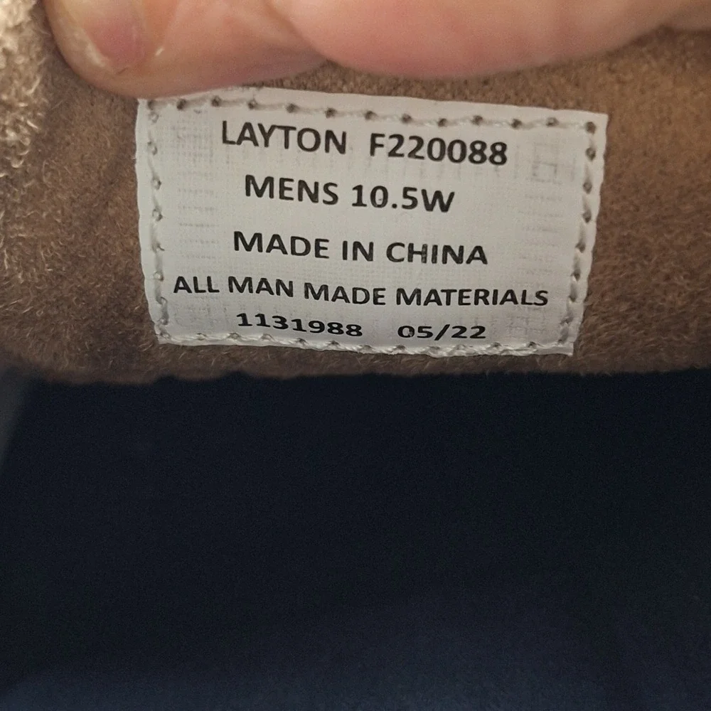 Shoes Synthetic Leather Freeman Brown 10.5W Cap Toe Oxford Layton Mens F220088